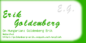 erik goldemberg business card